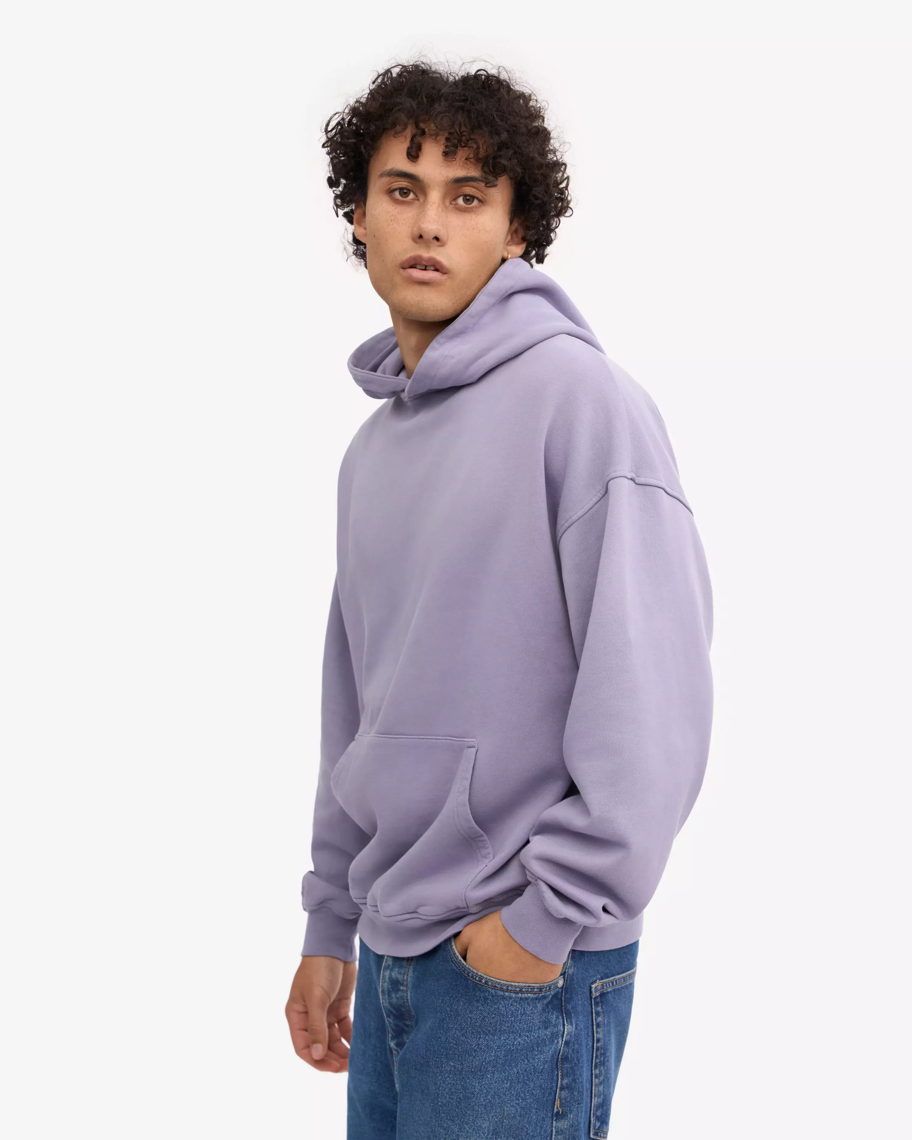 Colorful Standard Purple Jade Organic Oversized Hood Herren helllila
